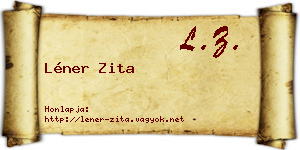 Léner Zita névjegykártya