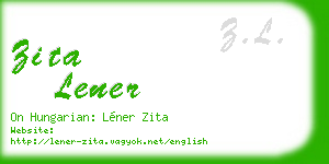 zita lener business card
