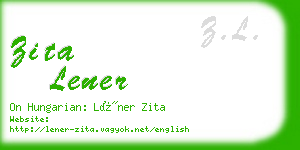zita lener business card
